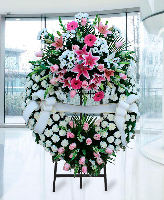 Corona de flores fúnebre Elegancia