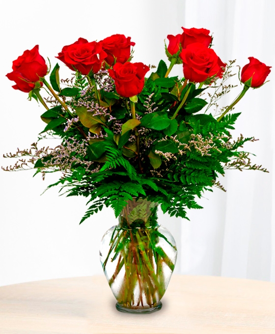 Ramo de 10 rosas rojas