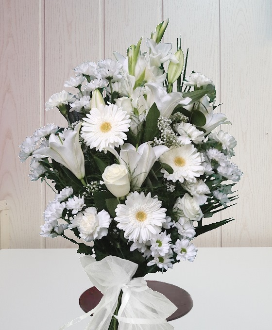 Ramo para funeral blanco